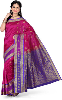 

Ishin Printed Kanjivaram Art Silk Saree(Pink)