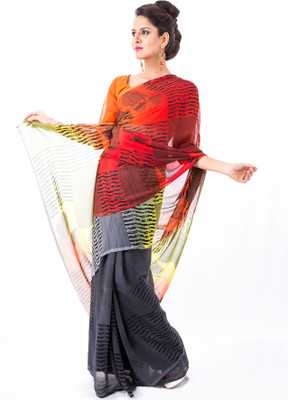

Cenizas Printed Fashion Chiffon Saree(Multicolor), Red