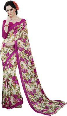

Khushali Self Design, Printed Fashion Georgette Saree(White, Pink, Multicolor), Multicolor;pink;white