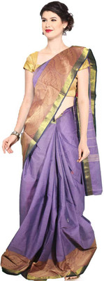 

Javuli Woven Chettinadu Handloom Cotton Saree(Purple)