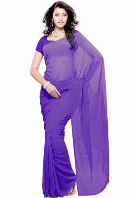 

Khushali Self Design Fashion Georgette Saree(Purple)