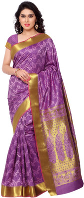 

Varkala Silk Sarees Woven Kanjivaram Saree(Purple), Lavender