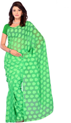 

JTInternational Self Design Fashion Jacquard Saree(Green)