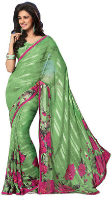 

Party Wear Dresses Printed Fashion Pure Chiffon Saree(Multicolor)