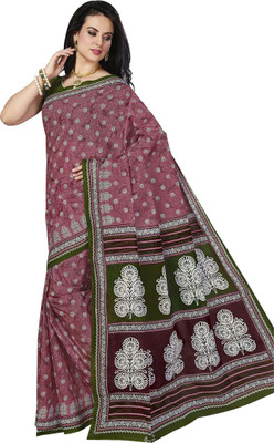 

Party Wear Dresses Printed Fashion Cotton Saree(Pink)