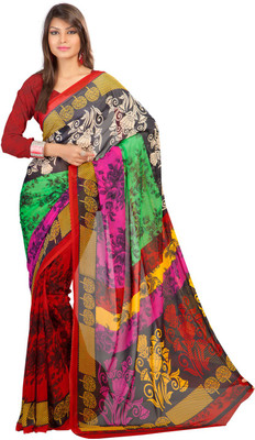 

Party Wear Dresses Printed Fashion Art Silk Saree(Multicolor)