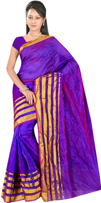 

Party Wear Dresses Printed Fashion Cotton Saree(Purple)