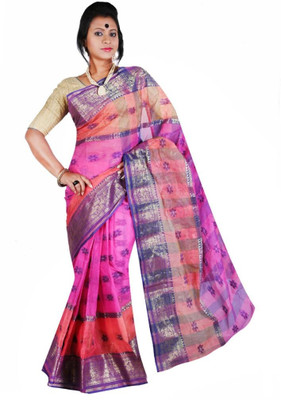 

Hawai Self Design Fashion Handloom Cotton Saree(Multicolor)