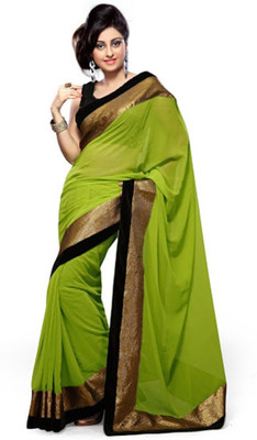 

Desaii Embellished Fashion Chiffon Saree(Black, Light Green)