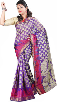 

Anushree Saree Printed Fashion Chanderi Saree(Multicolor), Blue