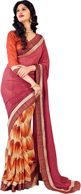 

Saara Printed Fashion Georgette Saree(Orange, Maroon)
