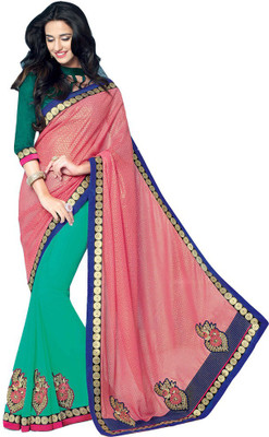 

Shree Vardhman Printed Daily Wear Georgette Saree(Multicolor)