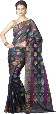 

Chandrakala Woven Banarasi Art Silk Saree(Black)