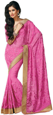 

Indian Wear Online Printed Fashion Pure Chiffon Saree(Multicolor), Multicolor454