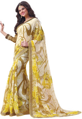 

RIDHAM SAREES Floral Print Daily Wear Georgette Saree(Multicolor)