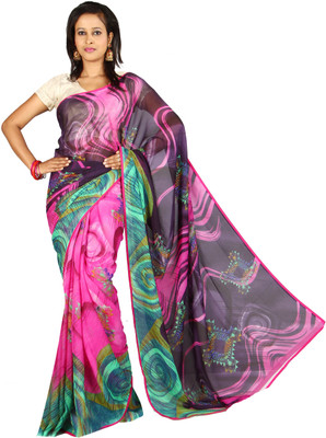 

Anushree Saree Self Design Fashion Georgette Saree(Multicolor), Pink