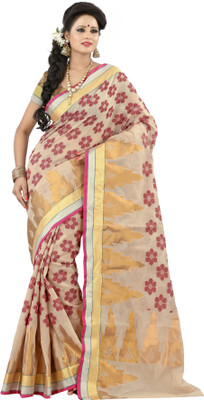 

Mimosa Woven Banarasi Handloom Cotton Saree(White), Off white