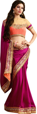 

Brijraj Embroidered Fashion Jacquard Saree(Magenta)