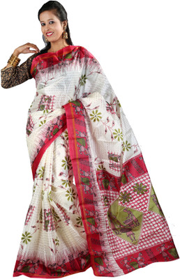 

Anushree Saree Self Design Fashion Silk Saree(Multicolor), Red