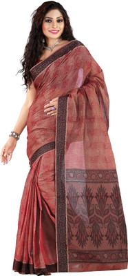 

Roopkala Silks Self Design Gadwal Handloom Cotton Saree(Maroon)