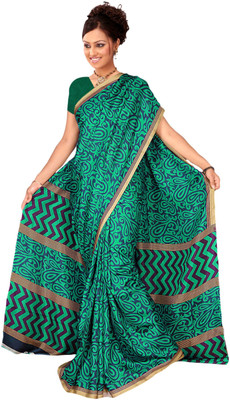 

Vardan Prints Printed Bollywood Art Silk Saree(Green)