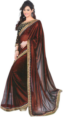 

Trendz Fashion Embroidered Bollywood Georgette Saree(Black), Black;gold