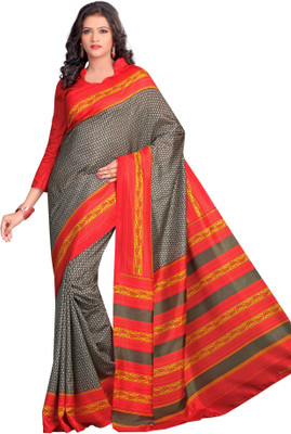 Sunaina Printed Fashion Art Silk Saree(Multicolor)