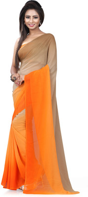 

Jiya Self Design Fashion Chiffon Saree(Brown, Orange)