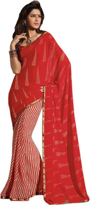 

Indian Wear Online Printed Fashion Pure Chiffon Saree(Multicolor), Multicolor506
