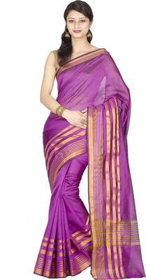 

Chandrakala Woven Banarasi Art Silk Saree(Magenta)