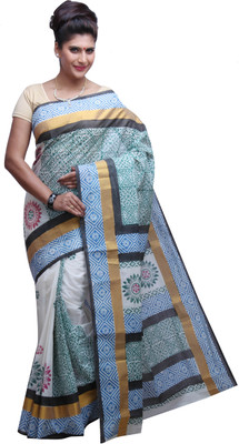 

Darps Self Design Balarampuram Cotton Saree(Multicolor), Cream