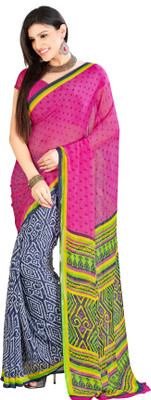 

Kanheyas Printed Daily Wear Handloom Chiffon Saree(Multicolor)