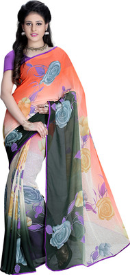 

Khoobee Self Design, Printed Fashion Georgette Saree(Multicolor)