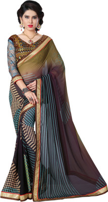 

Khoobee Self Design, Printed Fashion Georgette Saree(Light Green, Multicolor