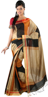 

Hawai Solid Fashion Silk Cotton Blend Saree(Multicolor)