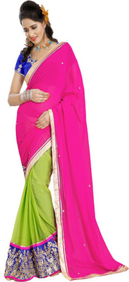 

New Trend Self Design Fashion Georgette Saree(Multicolor)