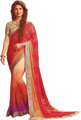 

Ridham Sarees Embroidered Bollywood Georgette Saree(Multicolor)