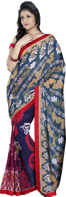 

Khoobee Self Design, Printed Fashion Georgette Saree(Blue, Multicolor)