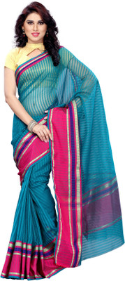 

Mimosa Woven Kanjivaram Cotton Saree(Blue), Sapphire