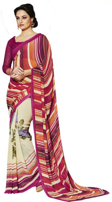 

Jiya Self Design, Printed Fashion Georgette Saree(Beige, Purple, Multicolor), Beige;multicolor;purple