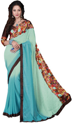 

Vishal Self Design Bollywood Chiffon Saree(Multicolor)