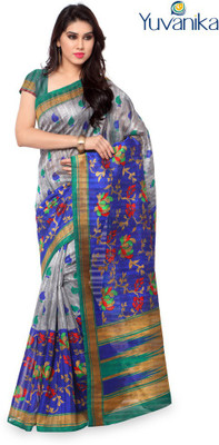

Sunaina Printed Bhagalpuri Art Silk Saree(Multicolor)
