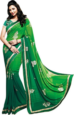 

Vishal Solid Fashion Crepe Saree(Green)