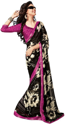 

Party Wear Dresses Printed Fashion Pure Chiffon Saree(Yellow)
