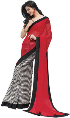 

Indian Wear Online Printed Fashion Pure Chiffon Saree(Multicolor)