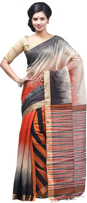 

monidipa Self Design Fashion Cotton Saree(Beige)