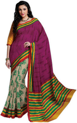 

Party Wear Dresses Printed Fashion Pure Chiffon Saree(Multicolor), Multicolor288