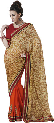 

Desi Butik Self Design Fashion Chiffon Saree(Multicolor)