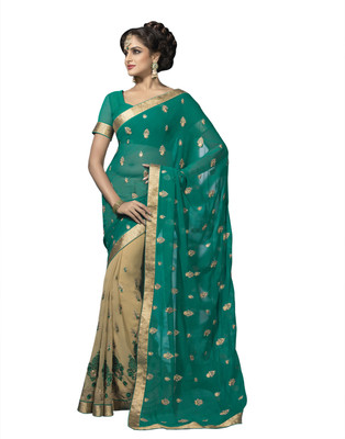 

Suvastram Embroidered Fashion Chiffon Saree(Multicolor)