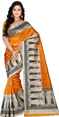 Vastrakala Printed Bollywood Art Silk Saree(Multicolor) available at flipkart for Rs.440
